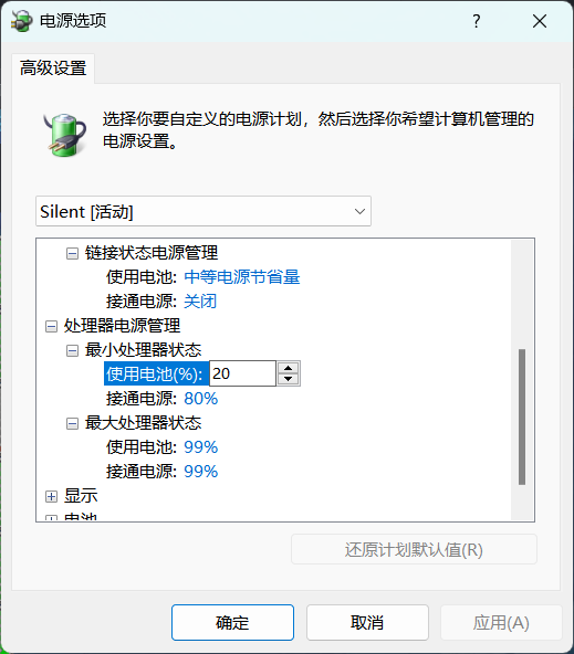 电源选项